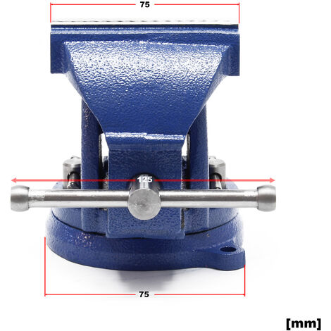 Tornillo de banco Heavy Duty mordaza de banco 75 mm con yunque morsa de taller carga pesada