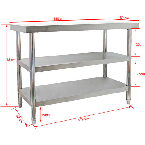 Mesa acero inoxidable regulable en altura