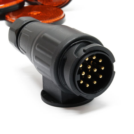 Set iluminación trasera para remolque 12 piezas Enchufe 13 polos Cable 5m Reflectantes Marcado E