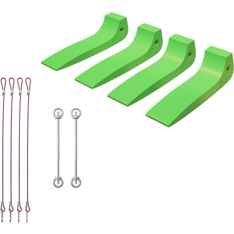 Wiltec Set 4 cuñas deslizantes ayuda de carga para servicio de remolque de hasta 1814 kg por cuña, cuñas de tracción fabricadas en HDPE, ideales para grúas, transportadores de coches, rampas de carga