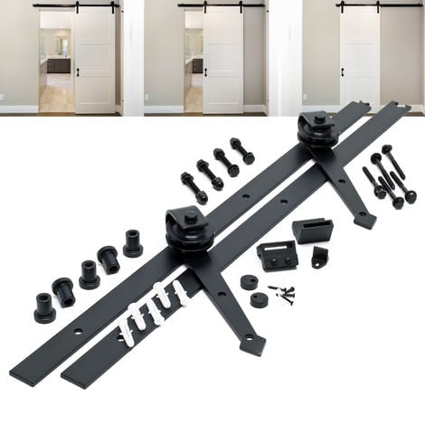 Kit de Accesorios para Puerta Corredera de Madera 6FT/183cm