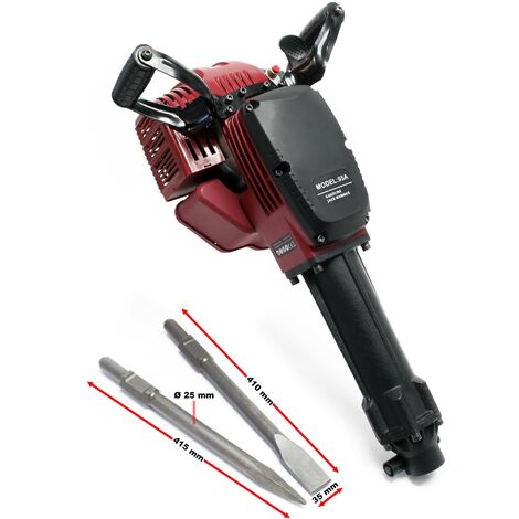 Martillo demoledor perforador 2.5CV Potencia de impacto 55J Velocidad 1500 impactos/min 2 Cinceles