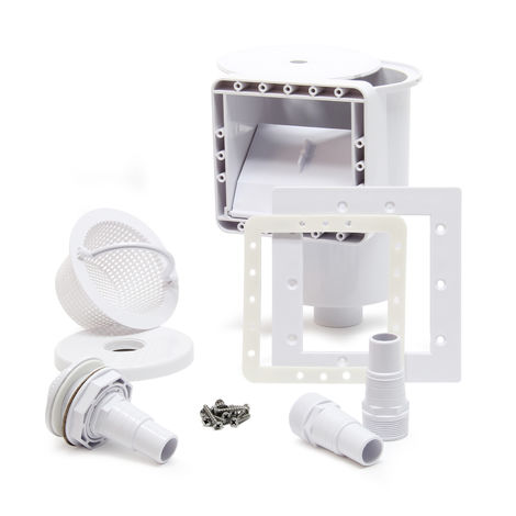 Set skimmer para piscina con boquilla de succión y skimmer de instalación, con gran cesto colector