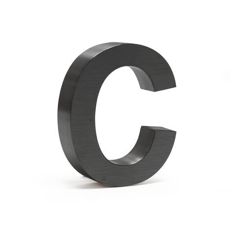 Número de casa "c" 3D antracita 15cm Arial Resistente intemperie y corrosión Material montaje