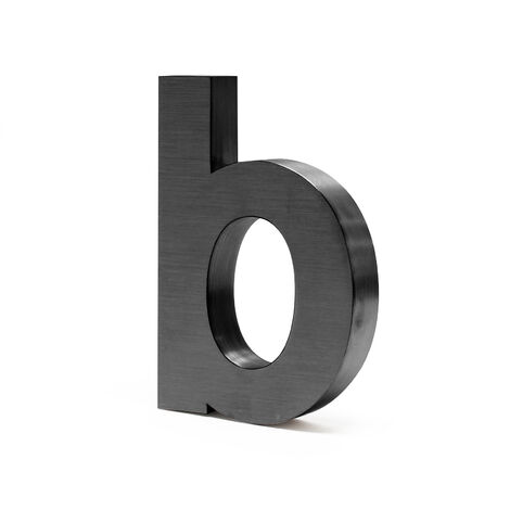 Número de casa "b" 3D antracita 20cm Arial Resistente intemperie y corrosión Material montaje