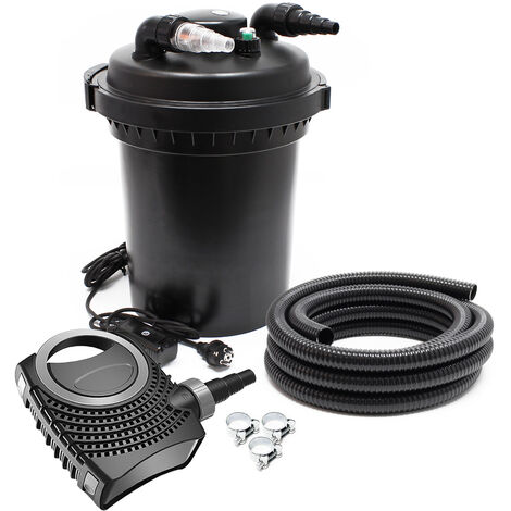 SunSun CPF-500 SET 30000l 11W UVC NEO10000 Bomba Manguera Set de filtro para estanque (1/5)
