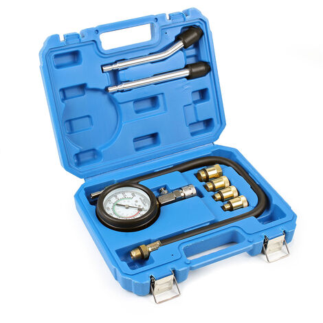 XPOtool Comprobador de compresión 0–20 bar medidor para motor gasolina adaptadores M10 M12 M14 M18