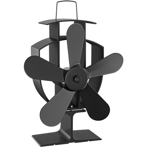 Randaco Stove Fan Ventilador de estufa de leña de 6 aspas con termómetro