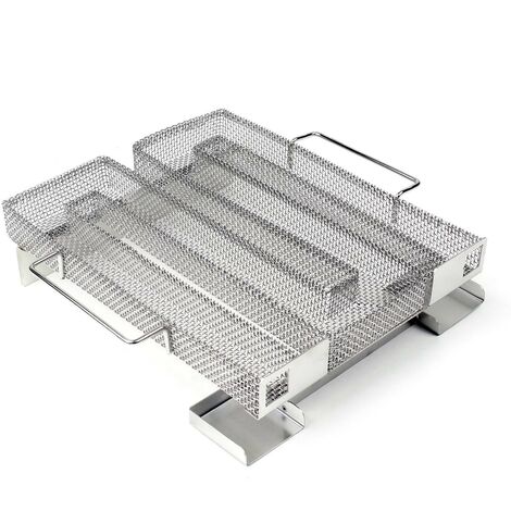 Wiltec Generador de humo frío 22,5x22,5x5,5 cm ahumador para barbacoas de acero inoxidable horno de ahumado
