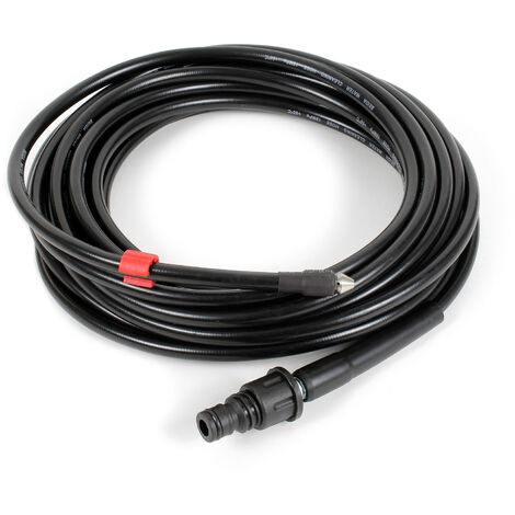 XPOtool Manguera de limpieza de tuberías 15m con 4 adaptadores 160bar limpiadoras de alta presión