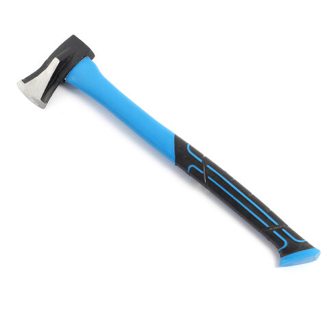 Wiltec Hacha de mano 1000g con mango de vidrio de fibra 600mm hoja de acero al carbono para madera