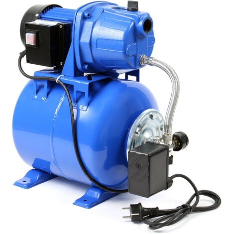 Wiltec Grupo de presión con caudal de 2800l/h 600W bomba doméstica con presostato manómetro