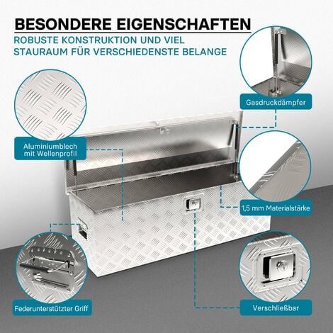 Caja para Herramientas aluminio metal grande Almacenaje Transporte tool box