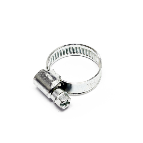 Abrazadera de manguera con rosca helicoidal gusano W1 galvanizadas con zinc 9mm 12-22 mm