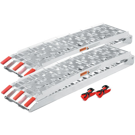 Rampas carga motocicletas ATV 2x 680kg 223cm Aluminio Plegables Quads Motos