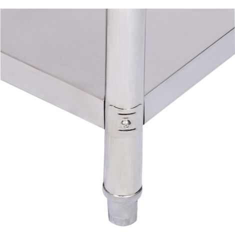 Mesa trabajo Acero Inox mesa jardín 120x 60x85 cm ajustable