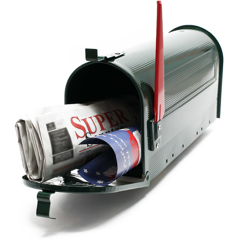 Buzón US Mail diseño Verde americano decorativo Correo Postal con bandera