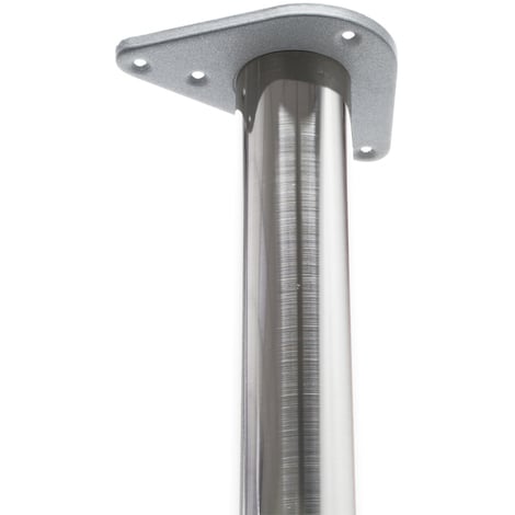 Juego 4 Patas Pies Acero Inoxidable Níquel Mesa Mueble Adjustable Regulable Altura Ø60mm 710mm