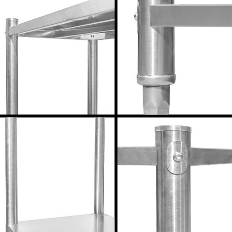 Estantería acero inoxidable V2A almacenaje profesional gastronomía hostelería cargas pesadas taller
