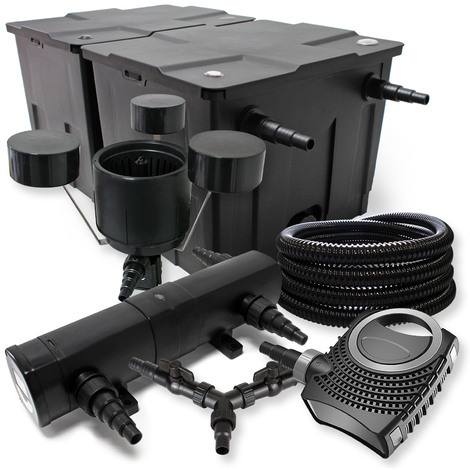 SUNSUN Filtro Set 60000l Estanque 36W Clarificador NEO8000 70W Bomba 25m Tubo Skimmer