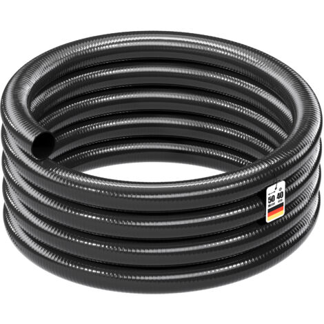 Teichtip ® solarslang - zwembadslang zwart met mof pool 32mm 30m