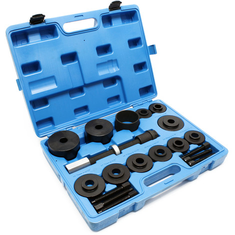 Wiltec Juego de herramientas para cubos y cojinetes de rueda 19 piezas montaje y desmontaje extractor