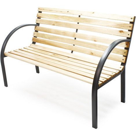 ⇒ Comprar Banco jardin natuur nt123482 acero madera madera ▷ Más de 200  tiendas ✔️