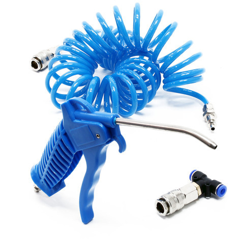 Pistola aire comprimido limpieza en seco tubo espiral 5m Limpieza coche vehículo Limpiadora presión
