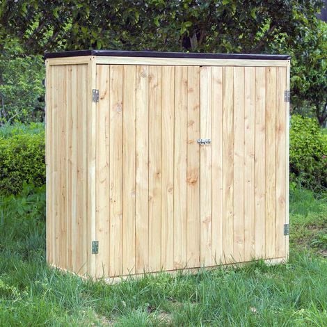 Caseta para herramientas jardín - mueble de terraza de madera