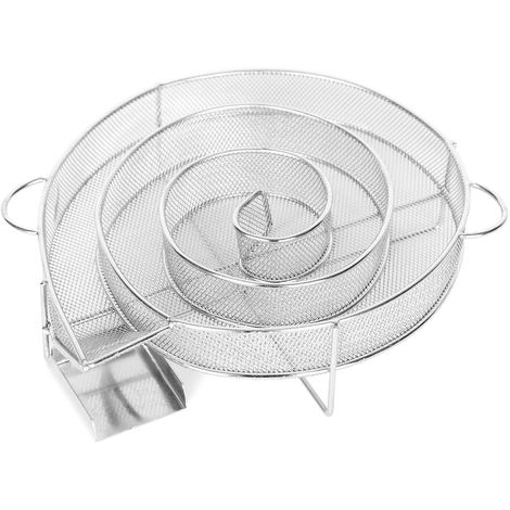 Wiltec Generador de humo frío 16x4,5 cm ahumador de alimentos redondo de acero inoxidable para barbacoa grill conservación alimento