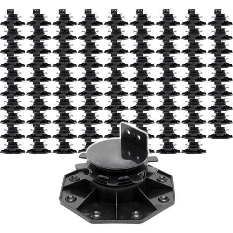 XPOtool Juego de 90 bases regulables para terraza carga máxima 2700kg ajustable en altura 33-64mm