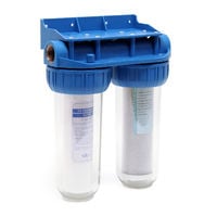 Naturewater NW-BR10B3 Filtro de agua doble 20,67mm (1/2"), dos cartuchos de sedimentos, filtración