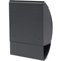 Buzón de diseño V18 Buzón de pared Antracita Compartimento de periódico