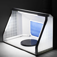 Equipo extractor aerografía 9m³/min Iluminación LED Ventilador doble Regulable Cabina de pintura