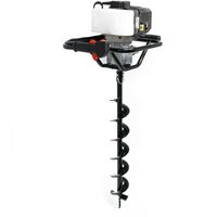 Taladro De Tierra WilTec 3 CV Con Motor De 2 Tiempos 63.3 Ccm Y Barrena De 300 Mm - Para Plantar, Postes Y Pozos