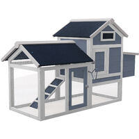 Gallinero con nidos y corral Caseta con suelo extraíble tejado plegable Casa gallinas Rojo y blanco