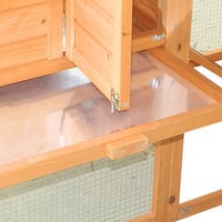 Gallinero recinto descubierto nidos madera abeto bandeja extraíble higiene 1720x660x1200mm