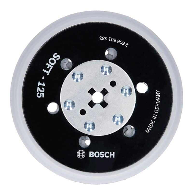 125 mm Plateau de ponçage Compatible avec Bosch PEX 300/400 AE Ponceuse  Excentrique par Poweka - Blanc
