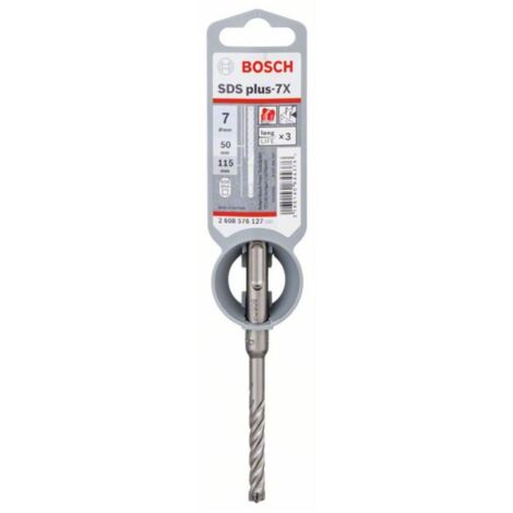 BOSCH Foret béton 4 taillants SDS-Plus-7X - 7.00 mm - x 1 - 115 mm - 50 mm