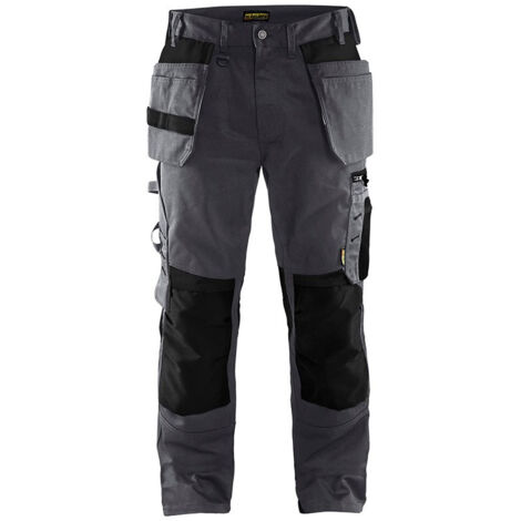 BLAKLADER Pantalon de travail artisan 1555 Gris foncé Noir