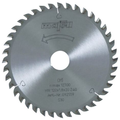 MAFELL Lame de scie circulaire Ø 120 mm Z40 - 092559 - 120 mm - 1.8 mm - 20 mm - 40 dents (1/3)