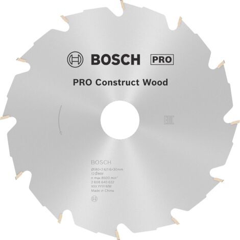 Lame de scie circulaire Bosch Construct Wood FWF 180x2,6x30 12Z - 2608640632 (1/5)