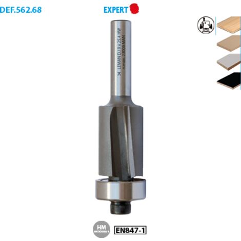 MECHE AFFLEUREUSE DROITE D19 LU25.4 LT75 Q8 / RLT HM - 5628.700.25 - LEMAN