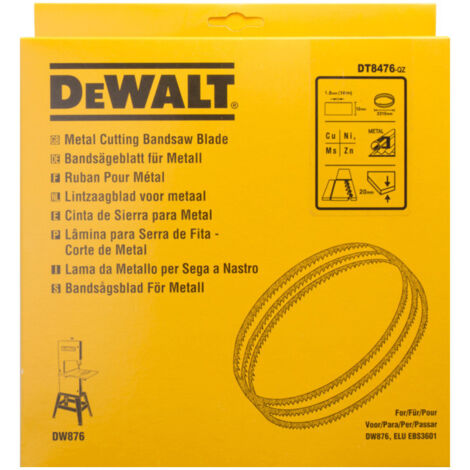 Lame de scie à ruban DEWALT 2215x12x0,6 mm 1,8 mm DT8476-QZ