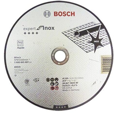 Bosch – Disque à lamelles pour meuleuse inox Ø230mm – Épaisseur 1,9mm – Alésage 22-23mm – Coupes nettes sans bavures – 2608603407 (1/8)