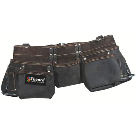 THEARD Poche à outils cuir tanné et huilé 9 poches - 9003