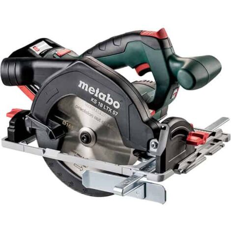 Metabo – Scie circulaire sans fil 18V 2 batteries 8Ah – Diamètre lame 165mm – Frein de rotation rapide – Pour bois dur et béton armé - 601857810 (1/10)