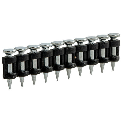 Pointes lisses béton CPX27 – Tête plate galvanisé – Longueur 16 mm – Diamètre 2.7 mm – Lot de 500 pointes pour cloueur béton – Tjep