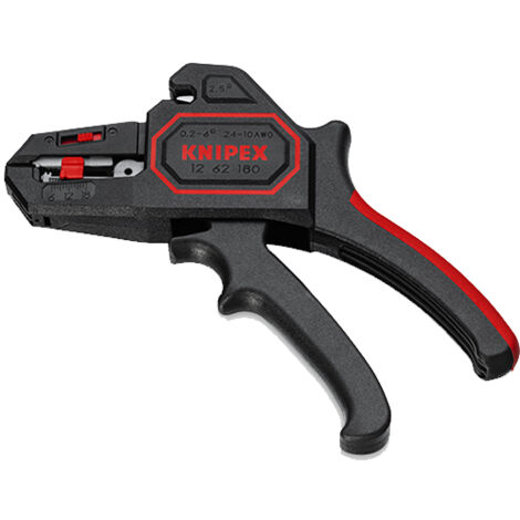 Knipex – Pince à dénuder automatique 180mm – Capacité de dénudage 0,2-6 mm² – Acier à outils spécial – Pour espaces difficiles d'accès
