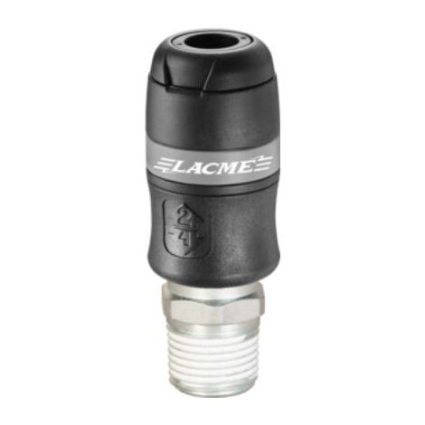 LACME Raccord Coupleur de sécurité Ø8 int tuyau -1/2 M - RAC 2050 S- 364600 (1/5)